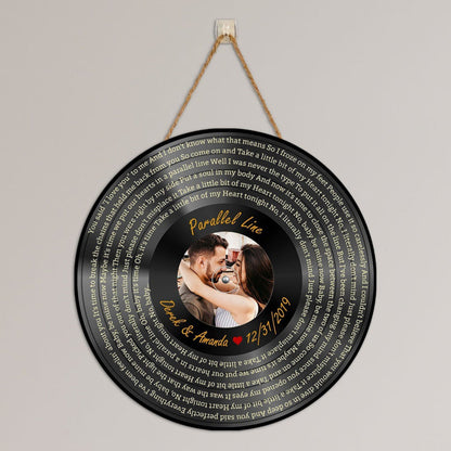 Personalized custom Vinyl Record Song Lyrics