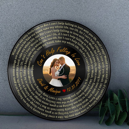 Personalized custom Vinyl Record Song Lyrics